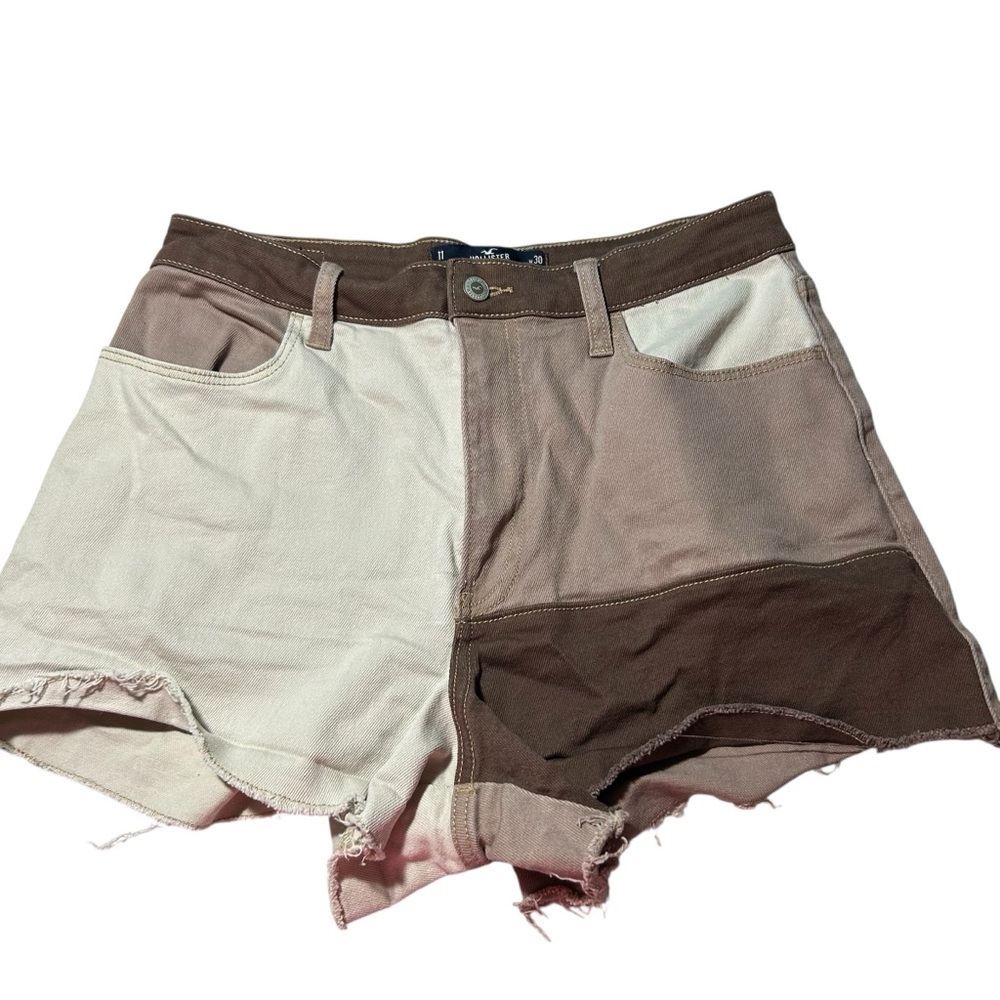 Hollister women’s patchwork high rise shorts size 11/30